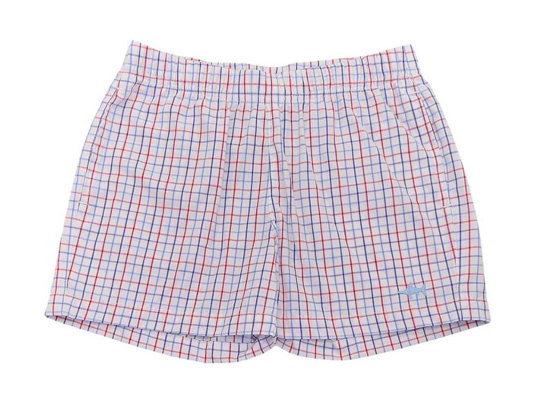 NAPLES SHORT PATRIOTIC PLAID