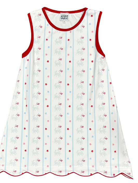 Patriotic Crab Dress- Studio Smocks