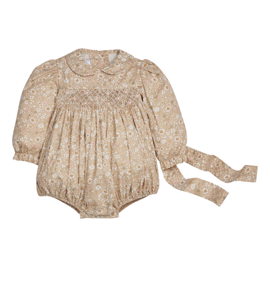 Smocked Charlotte Bubble - Camden Floral