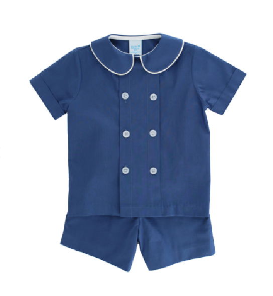 POSH POSIES W CORNFLOWER-DRESSY SHORT SET