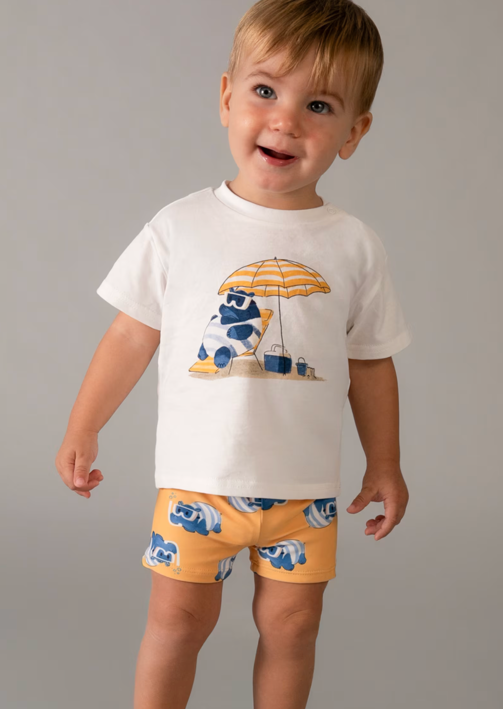 Mayoral – Boys Swimsuit Set with T-Shirt
