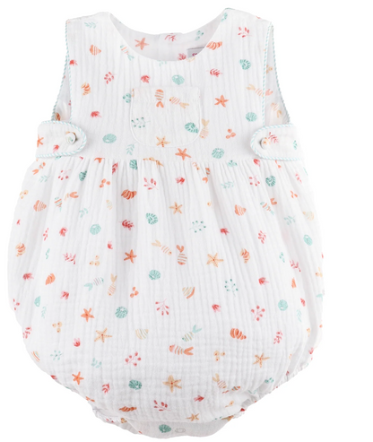 Sophie & Lucas Girls Rosemary Bubble - Beach Print