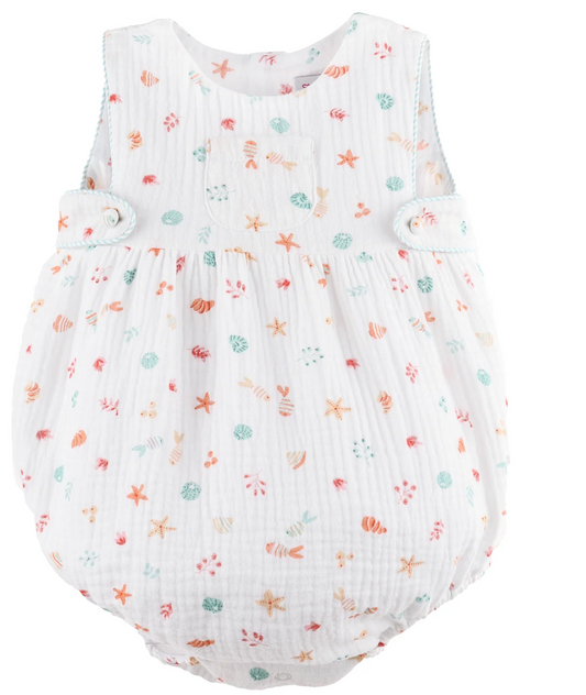 Sophie & Lucas Girls Rosemary Bubble - Beach Print