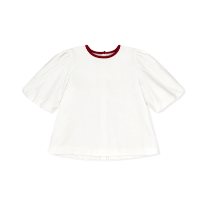 Harper Blouse - Winter White Velvet