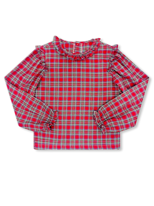 Evelyn Blouse Long Sleeve – Hawthorn Plaid
