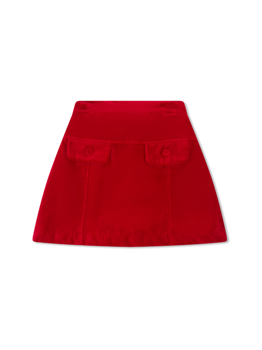 Claire Skirt - Ruby Red Velvet