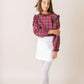 Evelyn Blouse Long Sleeve – Hawthorn Plaid