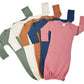 MONAG - Organic Long Sleeve Baby gown and knotted Beanie Gift Set