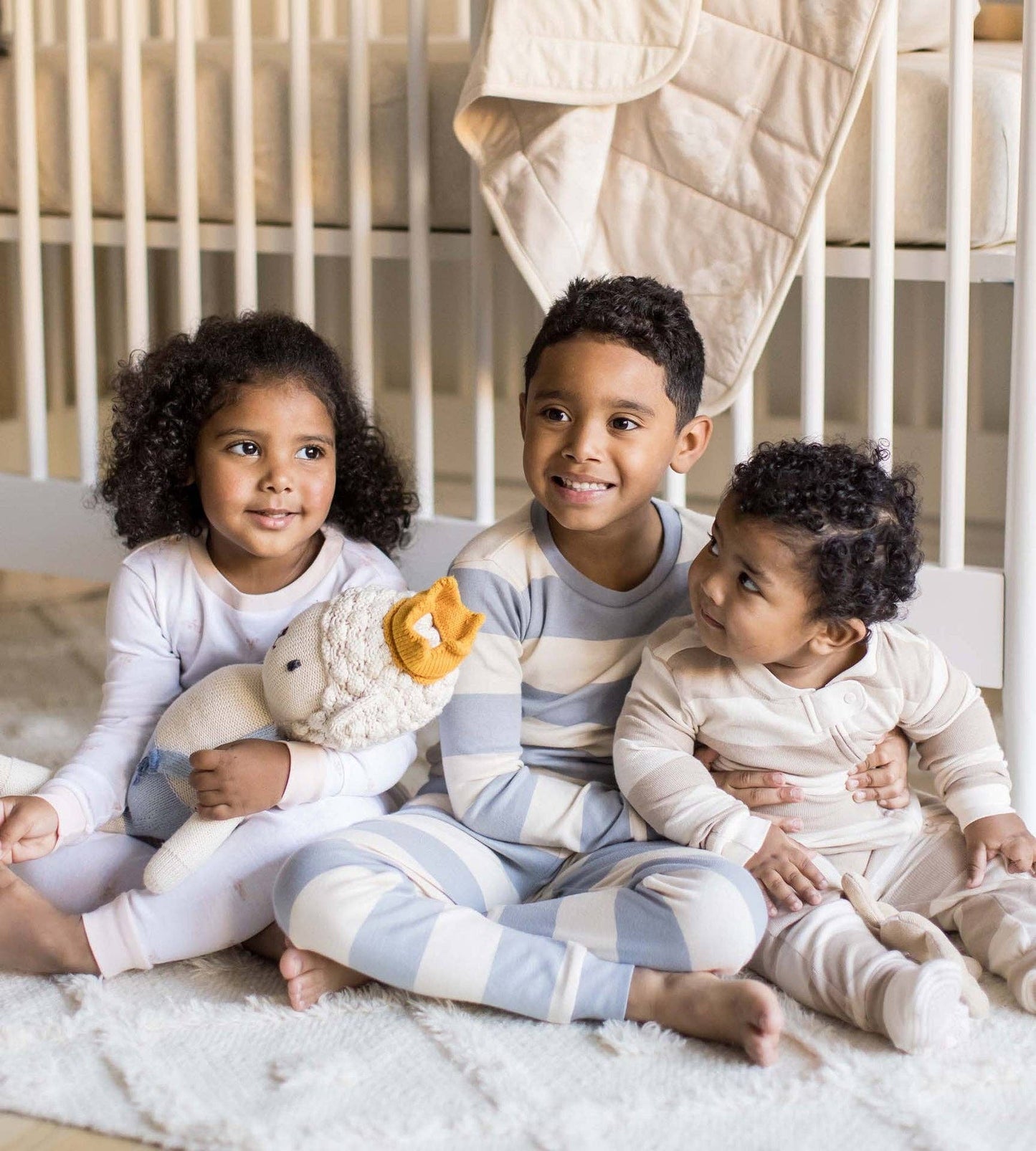 Burt's Bees Baby - Rugby Stripe Organic Cotton Two-Piece Pajamas - Quarry