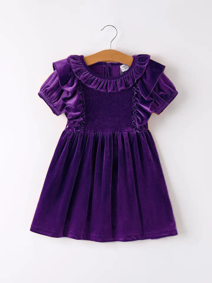 Rylee Faith Designs - Autumn Velvet Girls Dress