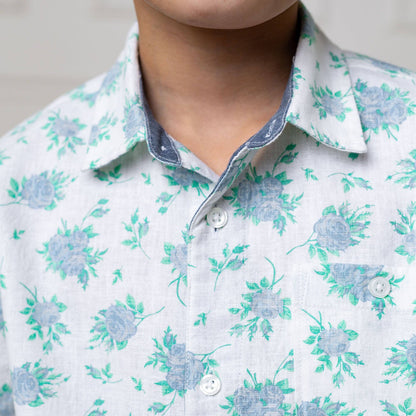 Linen Short Sleeve Button Down Shirt