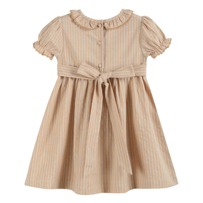 Lil Cactus - Light Brown Smocked Ruffle Dress