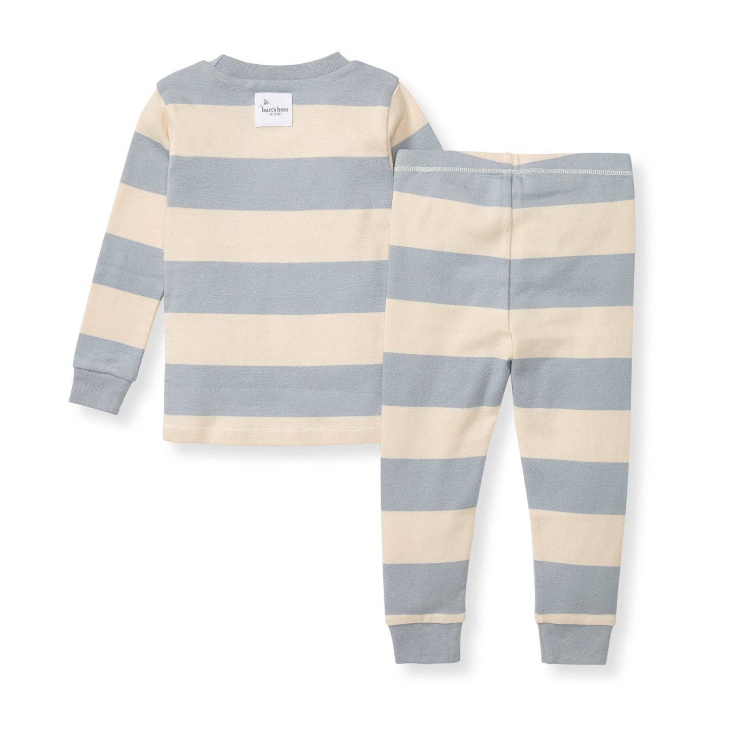 Burt's Bees Baby - Rugby Stripe Organic Cotton Two-Piece Pajamas - Quarry