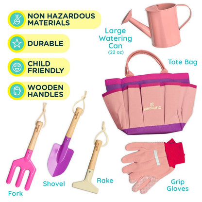 Kinderific - KIDS GARDENING SET, PRINCESS PINK