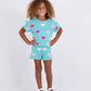 Andy & Evan - Girls Heart Crochet Set | Aqua Hearts