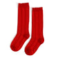 Little Stocking Co. - Bright Red Scalloped Knee High Socks