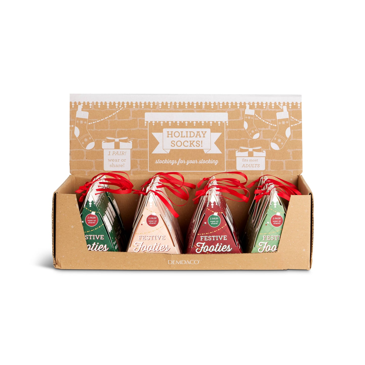 DEMDACO - Holiday Festive Sock Program - 20 pcs with Displayer