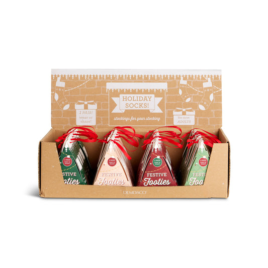 DEMDACO - Holiday Festive Sock Program - 20 pcs with Displayer