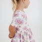 Good Apples Kids - Short Sleeve Twirl Dress in Lavender Blooms Pre-sale