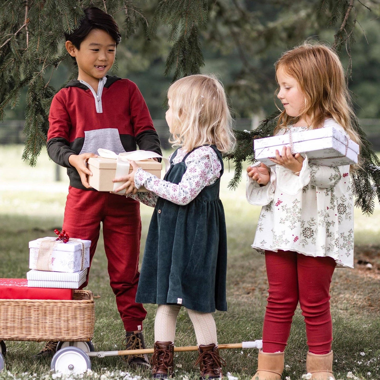 Burt's Bees Baby - Holiday Snowflakes Organic Tunic & Pants Set