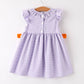 Rylee Faith Designs - Fall Halloween Purple Balloon Pumpkin Cat Smock Embroidery Baby Girl Dress