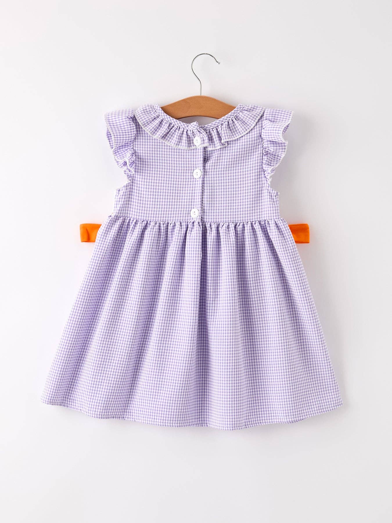 Rylee Faith Designs - Fall Halloween Purple Balloon Pumpkin Cat Smock Embroidery Baby Girl Dress