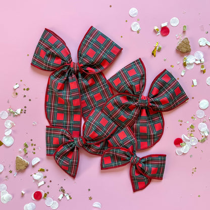 Tiny Wonders Bows - Christmas Plaid