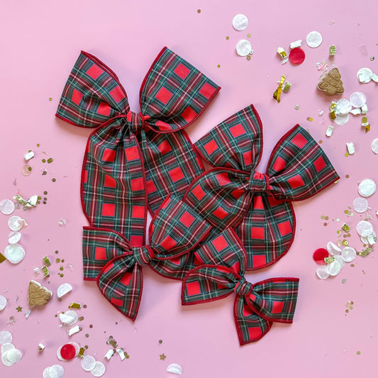 Tiny Wonders Bows - Christmas Plaid