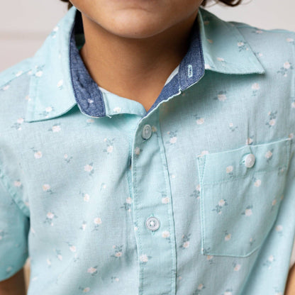 Linen Short Sleeve Button Down Shirt