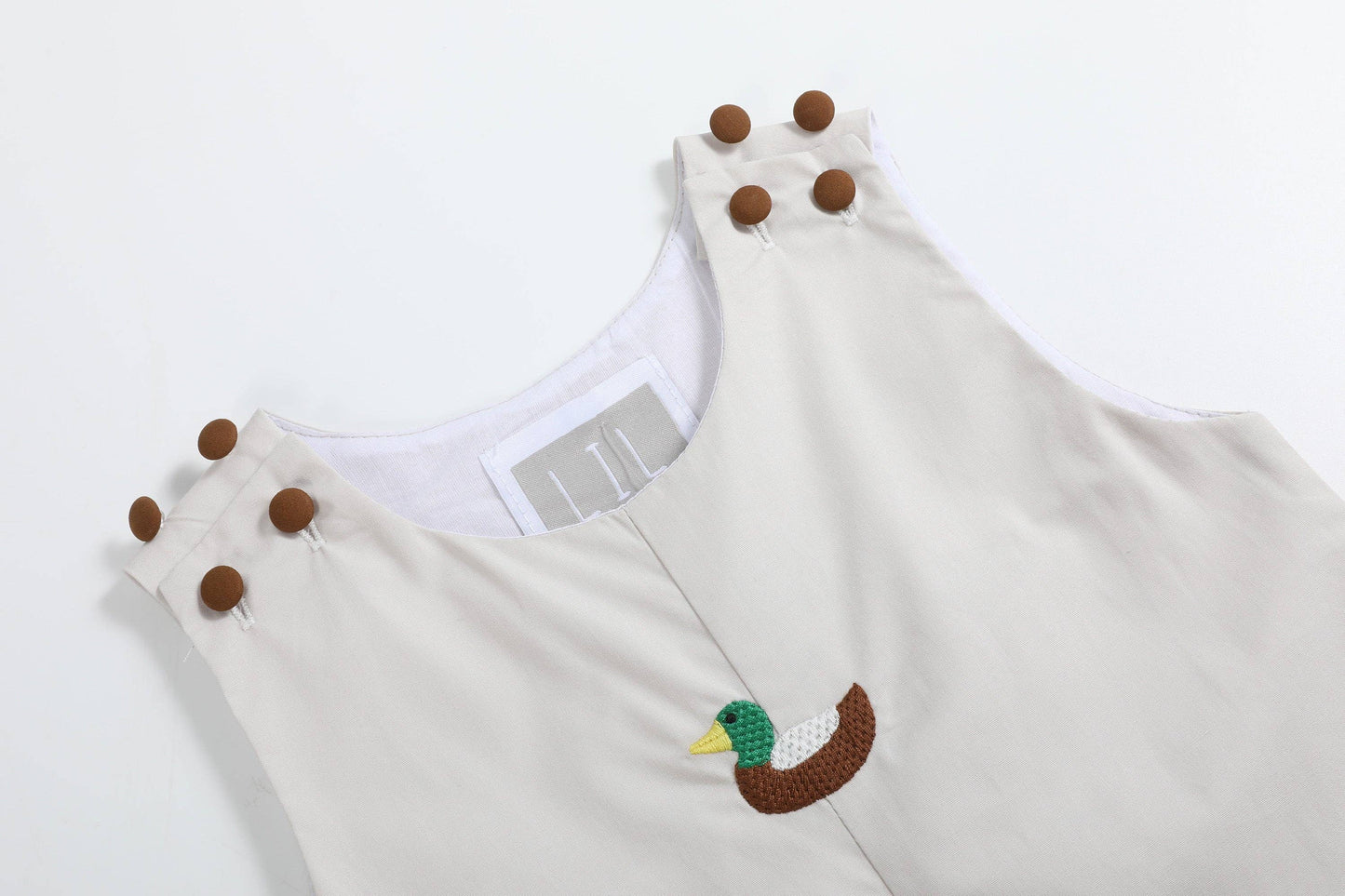 Lil Cactus - Light Gray Mallard Duck Overalls