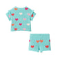 Andy & Evan - Girls Heart Crochet Set | Aqua Hearts