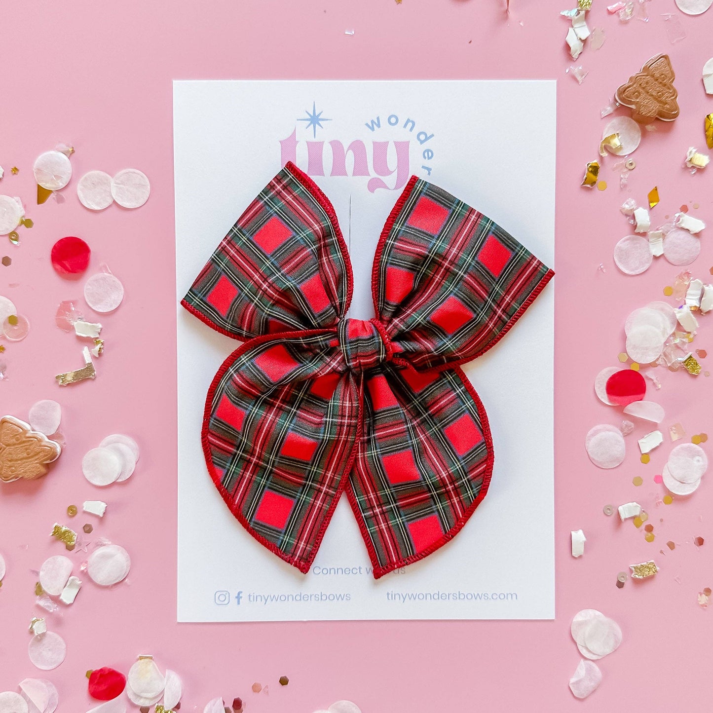 Tiny Wonders Bows - Christmas Plaid