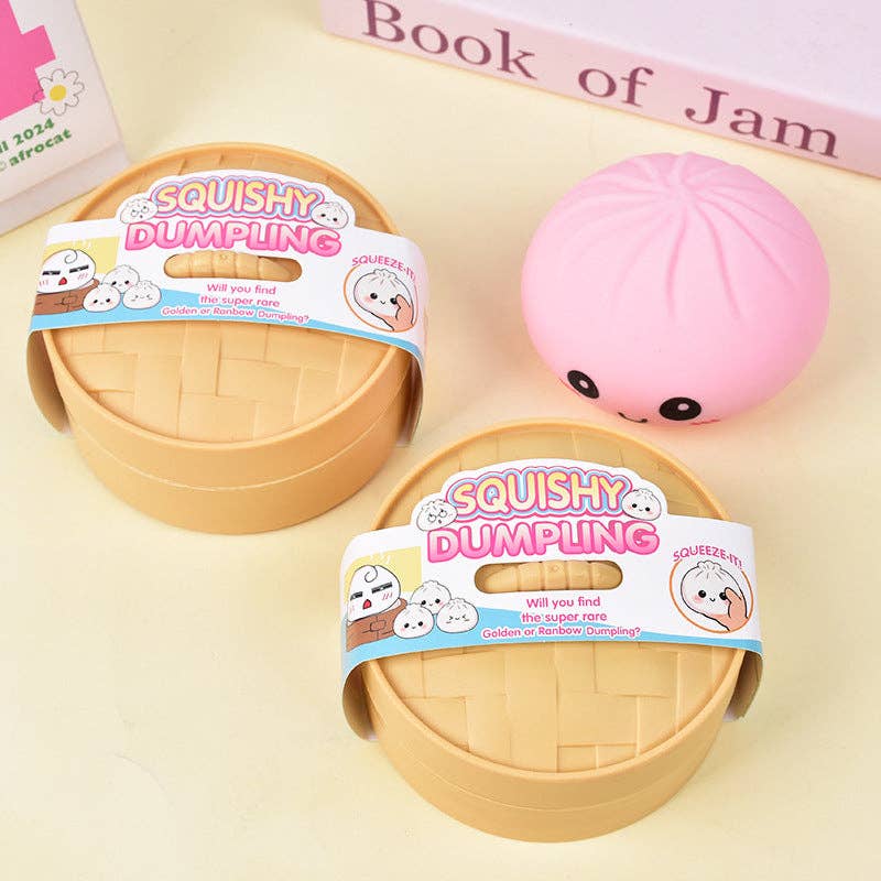 Auraquise - Cartoon Jumbo Mystery Squishy Dumpling Realistic Steamed Bun Stress Relief Squeeze Toy