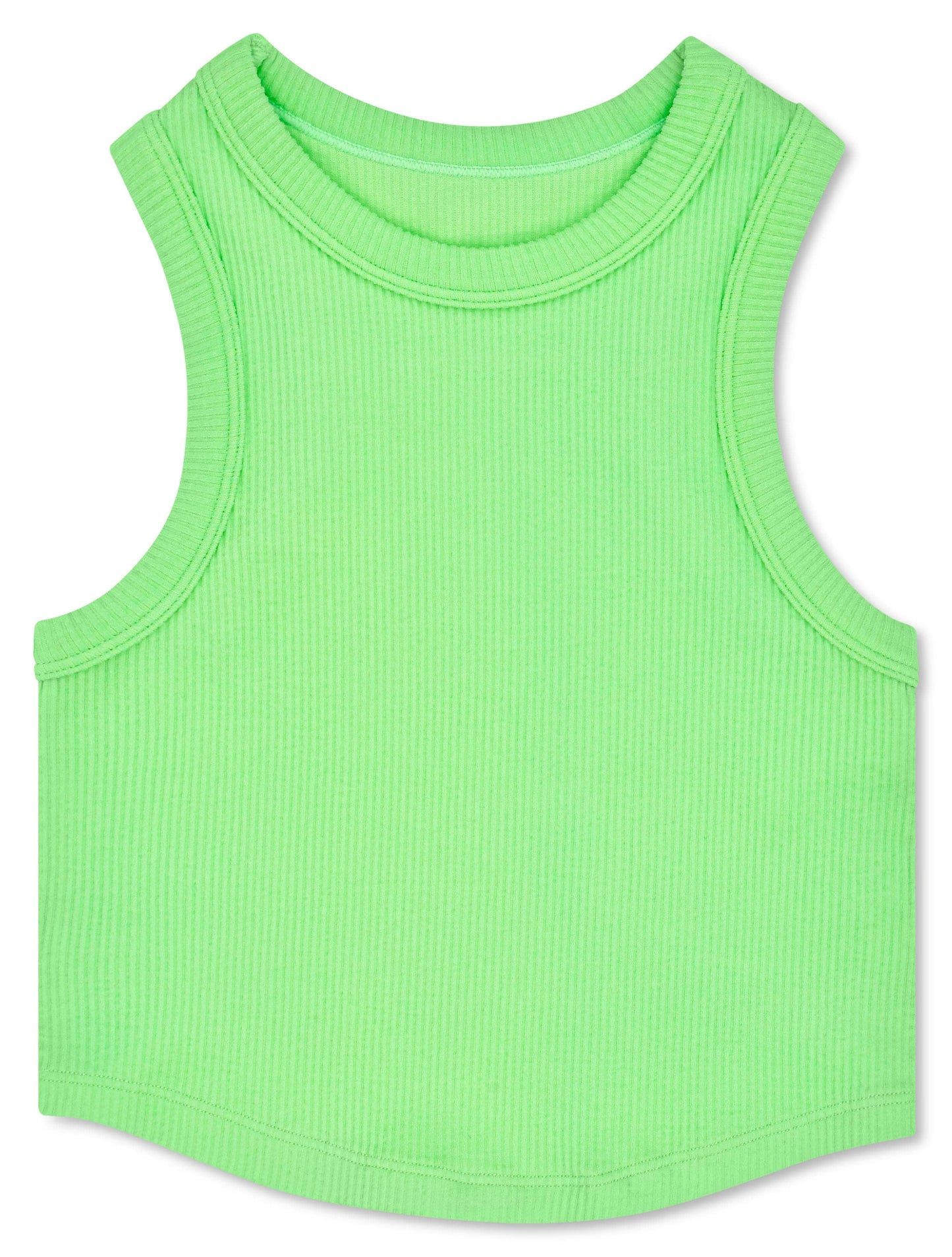 Iscream - APPLE GREEN CROPPED RACER BACK TOP (SM/ MED (7-10))