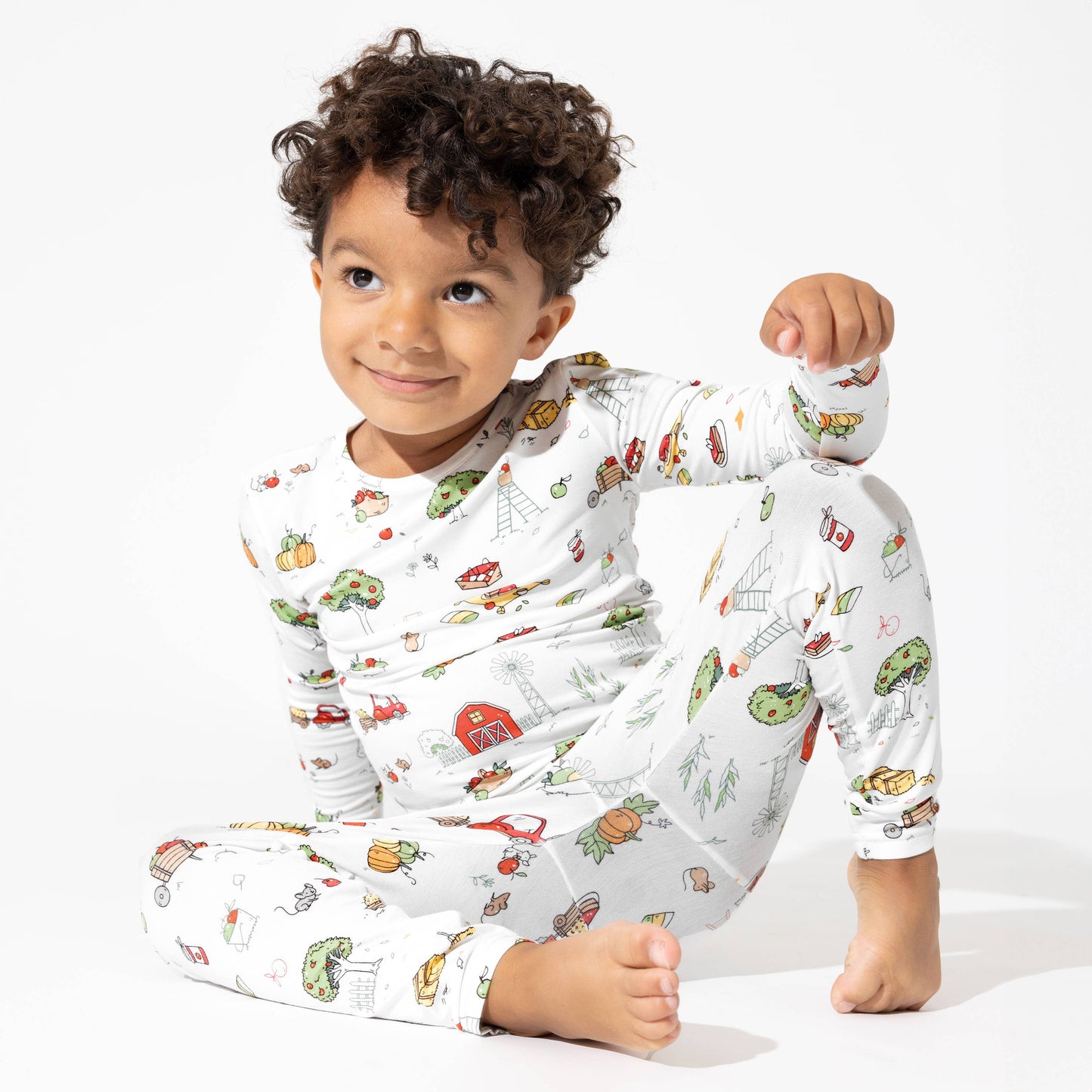 Bellabu Bear - Fall Vibes Bamboo Kids Pajamas