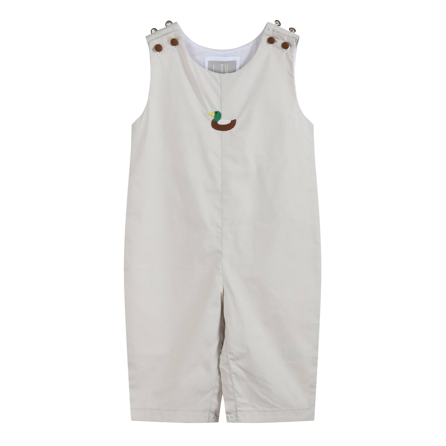 Lil Cactus - Light Gray Mallard Duck Overalls