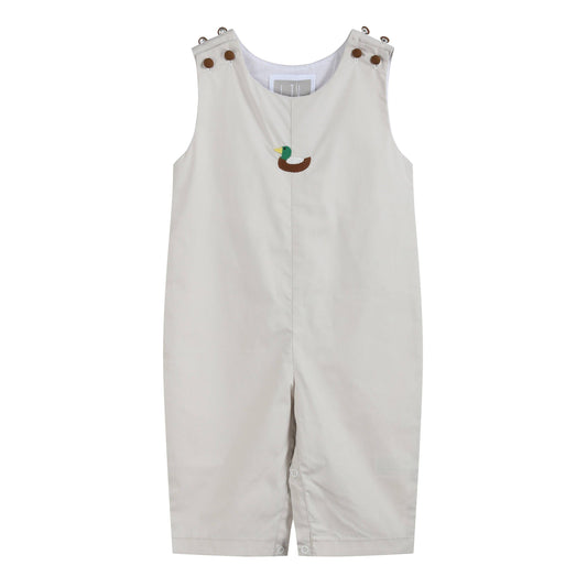 Lil Cactus - Light Gray Mallard Duck Overalls