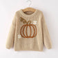 Rylee Faith Designs - （Pre-order）Fall Girls Thanksgiving Halloween Pumpkin Pullover Sweater