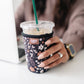 Frederick Family Co. - Iced Coffee Sleeve, Cute Reusable  Cup Holder Drink Sleeve, Coffee Lover Gift, Cold Drink Sleeve for Iced Coffee Cups