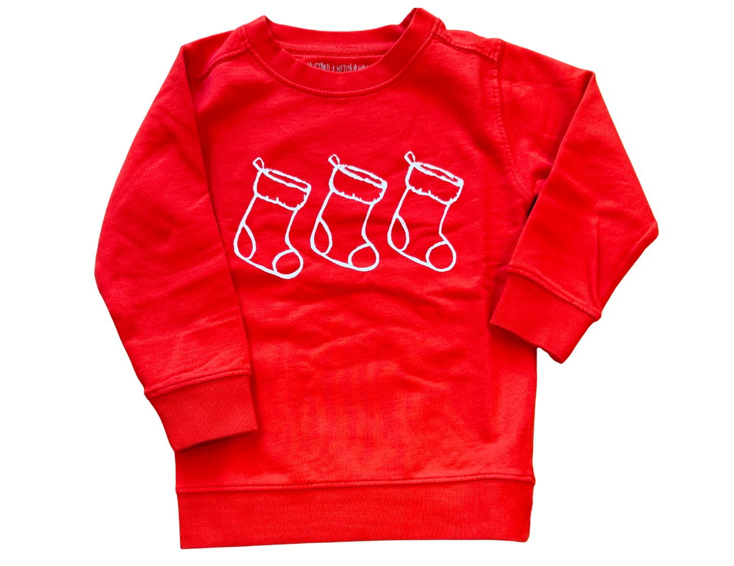Mustard and Ketchup Kids - Red Stocking Sweatshirt