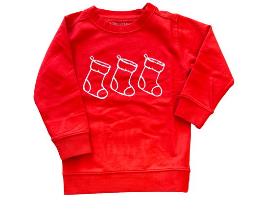 Mustard and Ketchup Kids - Red Stocking Sweatshirt