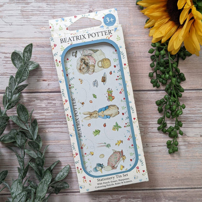 Robert Frederick Ltd - Beatrix Potter Children’s Stationery Tin Set - First School Stationery Set For Ages 3 and Upward