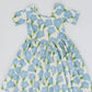 Good Apples Kids - Short Sleeve Twirl Dress in Blue Garden Pre-sale