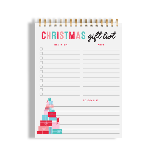 The Paxton Press - Christmas Gift List Wire Bound Notepad