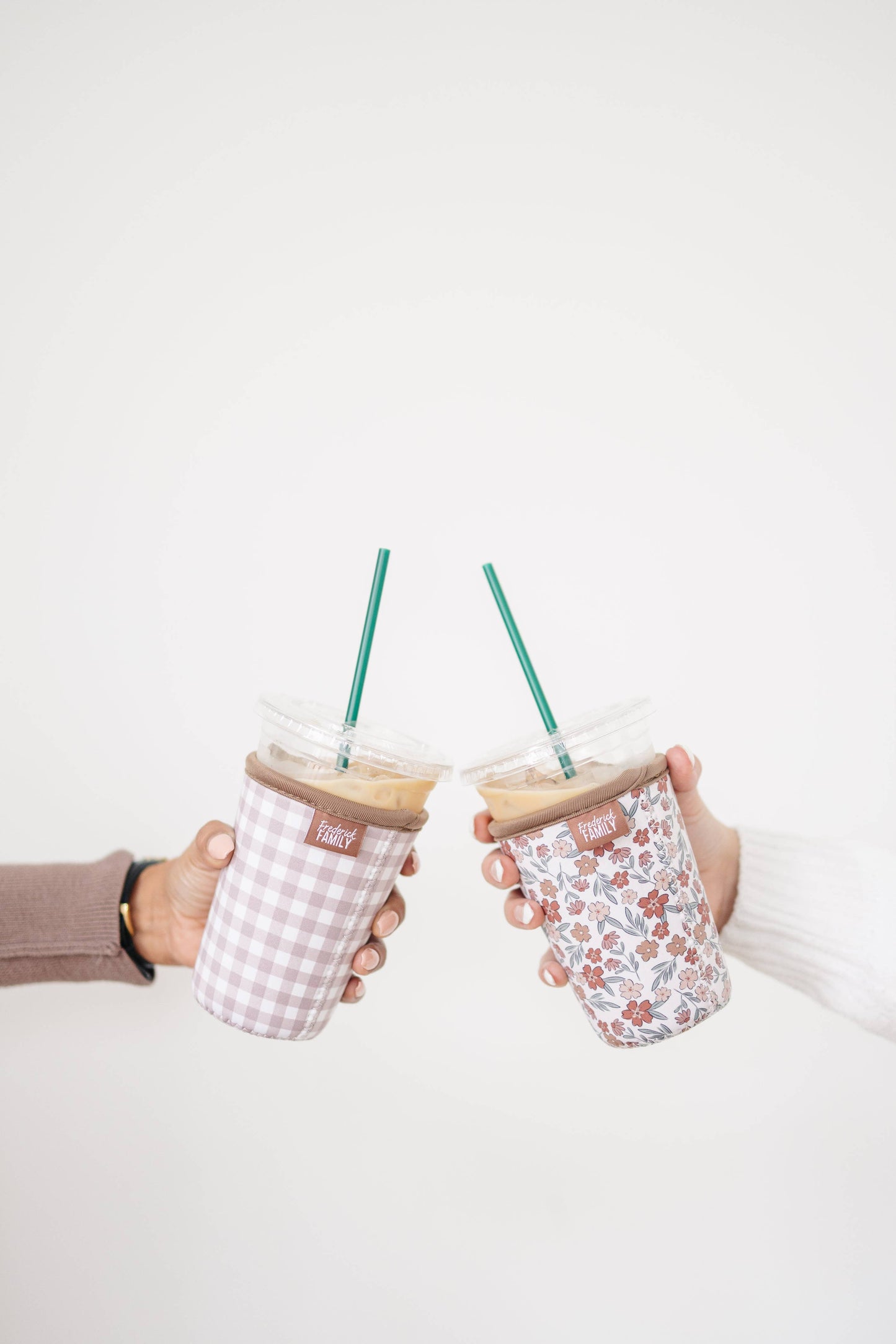 Frederick Family Co. - Iced Coffee Sleeve, Cute Reusable  Cup Holder Drink Sleeve, Coffee Lover Gift, Cold Drink Sleeve for Iced Coffee Cups