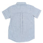 Boys Classic Blue Seersucker Short Sleeve Button Down Shirt