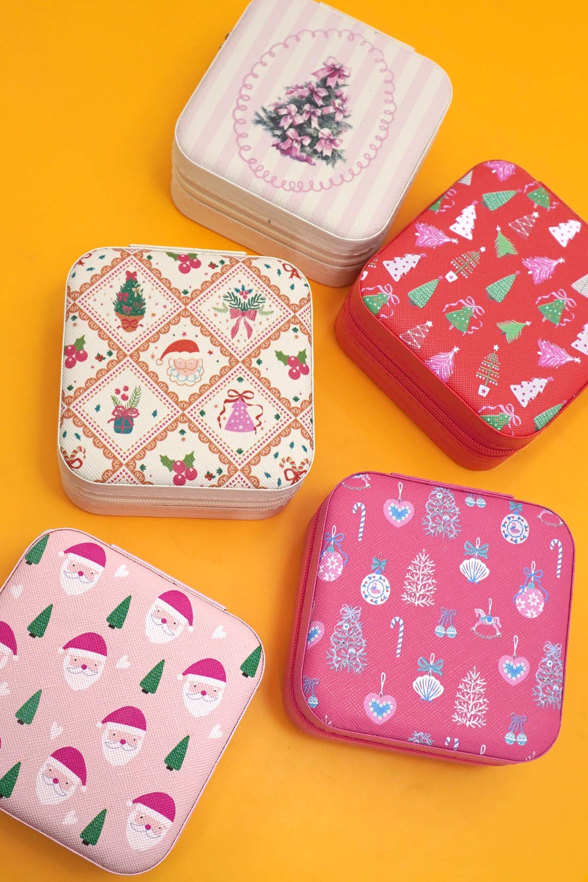 JOSSLYN by wall to wall - DESIGNED JEWELRY ORGANIZER TRAVEL BOX CASE | 40P566-CHRISTMA