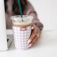 Frederick Family Co. - Iced Coffee Sleeve, Cute Reusable  Cup Holder Drink Sleeve, Coffee Lover Gift, Cold Drink Sleeve for Iced Coffee Cups