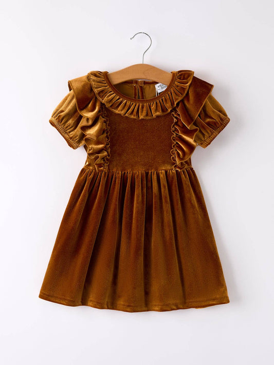 Rylee Faith Designs - Autumn Velvet Girls Dress