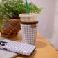 Frederick Family Co. - Iced Coffee Sleeve, Cute Reusable  Cup Holder Drink Sleeve, Coffee Lover Gift, Cold Drink Sleeve for Iced Coffee Cups